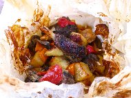 Рецепта Агнешко клефтико – традиционно гръцко ястие с агнешко месо и зеленчуци в пергаментов плик